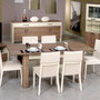 Hanah Home Mesa de Comedor Extensible Roble Oscuro